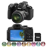Ficha técnica e caractérísticas do produto Câmera Digital Nikon Coolpix P520 Preta - 18.1MP, LCD 3.2", Zoom Ótico de 42x, GPS e Estabilização de Imagem VR, Vídeo Full HD + Cartão de 4GB