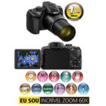 Ficha técnica e caractérísticas do produto Câmera Digital Nikon Coolpix P600 Preta - 16.1MP, LCD 3.0", Zoom Ótico 60X, Detecção de Movimento, Wi-Fi e Vídeo Full HD