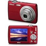 Ficha técnica e caractérísticas do produto Câmera Digital Nikon S203 10 MP 3x Zoom Óptico Vermelha