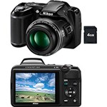 Ficha técnica e caractérísticas do produto Câmera Digital Nikon Superzoom Coolpix L810 16.1 MP 26x Zoom Óptico Cartão 4GB Preta