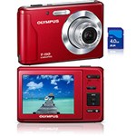 Ficha técnica e caractérísticas do produto Câmera Digital Olympus T-110 12MP C/ 3x Zoom Óptico Cartão SD 4GB Vermelha