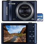Ficha técnica e caractérísticas do produto Câmera Digital Samsung WB30 16.1MP, Zoom Óptico 10x, Grava em HD, Wi-Fi, Preta, Cartão de Memória 4GB