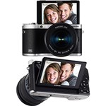 Ficha técnica e caractérísticas do produto Câmera Digital Semi-Profissional Samsung Smart NX300M 20.3MP Preta
