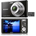 Ficha técnica e caractérísticas do produto Câmera Digital Sony Cyber Shot DSC-W530 14.1MP C/ 4x Zoom Óptico Memory Stick 4GB Preta