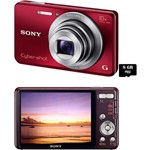 Ficha técnica e caractérísticas do produto Câmera Digital Sony Cyber-shot DSC-W690 16.1 MP C/ 10x Zoom Óptico Cartão 8GB Vermelha