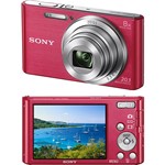 Ficha técnica e caractérísticas do produto Câmera Digital Sony W830 20.1MP, 8x Zoom Óptico, Foto Panorâmica, Vídeos HD, Lentes Carl Zeiss, Rosa, Cartão de Memória 4GB
