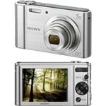 Ficha técnica e caractérísticas do produto Câmera Digital Sony W800 20.1MP, 5x Zoom Óptico, Foto Panorâmica, Vídeos HD, Prata