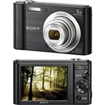 Câmera Digital Sony W800 20.1MP, 5x Zoom Óptico, Foto Panorâmica, Vídeos HD, Preta