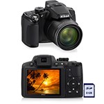 Câmera Digital Nikon Superzoom P510 16.1 MP 42x Zoom Óptico Cartão de 8GB Lentes de Cristal Preta