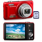 Ficha técnica e caractérísticas do produto Câmera Digital Olympus VR-330 14MP, 12.5x Zoom Óptico Cartão 4GB Vermelha