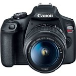 Ficha técnica e caractérísticas do produto Câmera DSLR Canon EOS Rebel T7 com Lente 18-55mm IS II