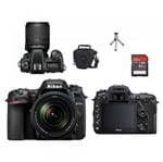 Ficha técnica e caractérísticas do produto Câmera DSLR Nikon D7500 20.9MP, Lente AF-S 18-140mm VR + Bolsa + Tripé de Mesa + Memória 32GB Classe