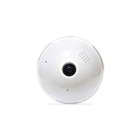 Câmera Espiã Quanta QTLCW360I Tipo Lâmpada com Wi-Fi/360º de Visão - Branco