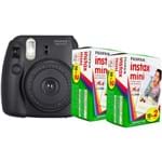 Ficha técnica e caractérísticas do produto Câmera Instantânea Fujifilm Instax Mini 8 Preta + 2 Packs 20 Filmes Instax