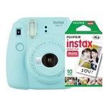 Ficha técnica e caractérísticas do produto Câmera Instantânea Fujifilm Instax Mini 9 Azul Aqua + Pack 10 Fotos