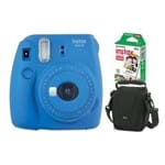 Ficha técnica e caractérísticas do produto Câmera Instantânea Fujifilm Instax Mini 9 Azul Cobalto + Pack 10 Fotos + Bolsa