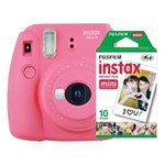 Ficha técnica e caractérísticas do produto Câmera Instantânea Fujifilm Instax Mini 9 Rosa Flamingo + Pack 10 Fotos