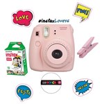 Ficha técnica e caractérísticas do produto Câmera Instantânea Fujifilm Kit Festa Instax Mini 8 - Rosa