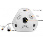 Ficha técnica e caractérísticas do produto Camera Ip de Seguranca Hd Panoramica 360 Wifi Lente Olho de Peixe 1,3 Mp