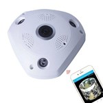 Ficha técnica e caractérísticas do produto Camera Ip Hd 720p Panoramica 360 Wi-fi Lente Olho de Peixe 1,3 Mp - Newprotec