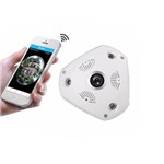 Ficha técnica e caractérísticas do produto Câmera Ip Hd Panoramica 360 Wifi Lente Olho de Peixe 1,3 Mp