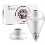 Ficha técnica e caractérísticas do produto Camera Lampada Espiã para Trabalho 360 Panocamica Wifi Microfone Nova - Vr Cam V380