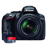 Ficha técnica e caractérísticas do produto Câmera Nikon D5300 18-55mm 16gb Classe 10 Bolsa