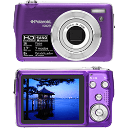 Ficha técnica e caractérísticas do produto Câmera Polaroid IS829 16MP Zoom Óptico 8x Cartão 4GB