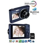 Ficha técnica e caractérísticas do produto Câmera Samsung Smart DV150F Preto Cobalto - Wi-Fi Embutido, Smart 2.0, Duplo Visor, 16.1 MP, Zoom 5x, Vídeos HD, Estabilizador de Imagem + Cartão 4GB
