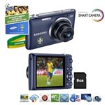Ficha técnica e caractérísticas do produto Câmera Samsung Smart ST2014F Preto Cobalto – 16.2MP, LCD 3.0”, Zoom Óptico de 5x, Wi-Fi, Estabilizador de Imagem, Vídeo HD + Cartão de 8GB