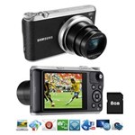 Ficha técnica e caractérísticas do produto Câmera Samsung Smart WB350F Preta – 16.3MP, LCD Touch de 3.0" , 21x Zoom Óptico, Wi-Fi e NFC, Estabilizador de Imagem, Vídeo Full HD e Cartão de 8GB