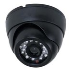 Ficha técnica e caractérísticas do produto Câmera Segurança Formato Dome 24 Leds Infravermelho 20 Metros Ccd Digital 600 Linhas- Preta
