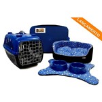Ficha técnica e caractérísticas do produto Caminha Pet Kit Dubai 06 Pçs Patinhas Azul -P Cama para Gato Cachorro Porte Pequeno Binnopet