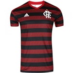Camisa 1 Flamengo Home 2019 - Adulto Torcedor - Listrada Preto e Vermelho Masculina - Adidas
