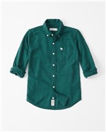 Ficha técnica e caractérísticas do produto Camisa Abercrombie Infantil Verde Manga Longa - Abercrombie Kids