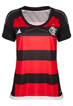 Ficha técnica e caractérísticas do produto Camisa Adidas Flamengo Feminina Rubro-Negra 2015 S12962