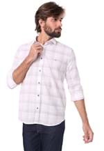 Ficha técnica e caractérísticas do produto Camisa Aramis Slim Xadrez Branca/Rosa