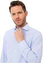Ficha técnica e caractérísticas do produto Camisa Azzaro Slim Listrada Branca/Azul