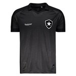Ficha técnica e caractérísticas do produto Camisa Botafogo II 17/18 S/Nº Torcedor Topper Masculina - EG - Preto