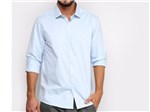 Ficha técnica e caractérísticas do produto Camisa Calvin Klein Slim Azul Claro