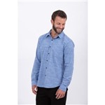 Ficha técnica e caractérísticas do produto Camisa Cam Manga Longa Azul G Wöllner Masculina