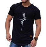 Camisa Camiseta Fé Longline Oversized Masculina KS