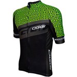 Camisa Ciclismo OGGI Masculina Agile Preto e Verde