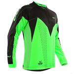 Ficha técnica e caractérísticas do produto Camisa Ciclismo Ultra Bikes Max Dry Manga Longa Tam Gg Verde/preta