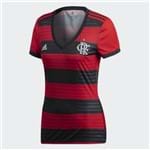 Ficha técnica e caractérísticas do produto Camisa Feminina Flamengo Adidas I Rubro-Negra 2018 2019 CF9017