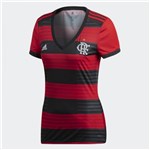 Ficha técnica e caractérísticas do produto Camisa Feminina Flamengo Adidas I Rubro-Negra 2018 2019