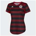 Ficha técnica e caractérísticas do produto Camisa Feminina Flamengo I 2019 Torcedora - Vermelho e Preto (Vermelho, P, COM PERSONALIZAÇÃO)
