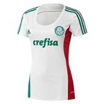 Ficha técnica e caractérísticas do produto Camisa Feminina Palmeiras Adidas Branca 2015