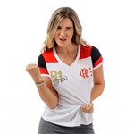 Ficha técnica e caractérísticas do produto Camisa Flamengo Feminina Retro Zico - Braziline