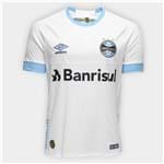 Ficha técnica e caractérísticas do produto Camisa Grêmio Ii 2018 Torcedor Masculina - Branco e Azul (Branco, P, COM PERSONALIZAÇÃO)